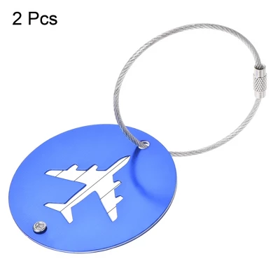 Unique Bargains Aluminium Lightweight Backpack Identifier Card Travel Luggage Tags 2 Pcs 2 Unique Bargains Aluminium Lightweight Backpack Identifier Card Travel Luggage Tags 2 Pcs - Image 2