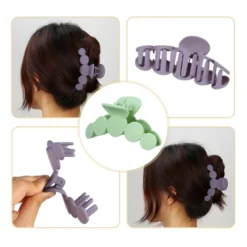 Unique Bargains Women's Plastic Hair Claws Clips Black Purple Green 3.94"x1.54"x1.77" 3Pcs -UNIQUE BARGAIN Shop GUEST d6650d8c 0a0d 429a 9d96 b7c33576be09