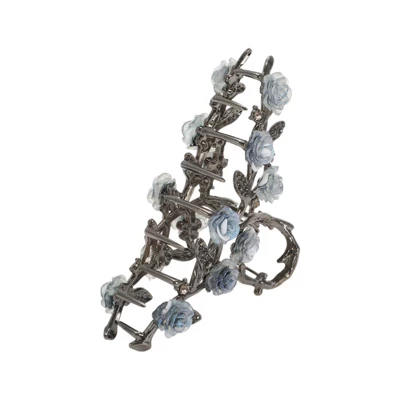 Unique Bargains Elegant Camellia Butterfly Bow Duckbill Hair Clips Blue Black 1 Pc 4 Unique Bargains Elegant Camellia Butterfly Bow Duckbill Hair Clips Blue Black 1 Pc - Image 4