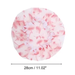 Unique Bargains Women's Dandelions Pattern Shower Cap Red 1 Pc