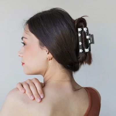 Unique Bargains Claw Clip Black White 1 Pc 1 Unique Bargains Claw Clip Black White 1 Pc