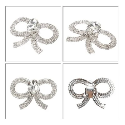 Unique Bargains Women's Rhinestone Shoe Buckle 2.17"x1.57" Silver Tone 2 Pcs 3 Unique Bargains Women's Rhinestone Shoe Buckle 2.17"x1.57" Silver Tone 2 Pcs - Image 3