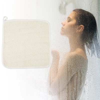 Unique Bargains Elasticity Body Scrub Towel For Shower 9.84"x9.84" Beige 1 Pc 1 Unique Bargains Elasticity Body Scrub Towel For Shower 9.84"x9.84" Beige 1 Pc