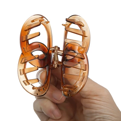 Unique Bargains Women's 3.27" Claw Clip Hair Accessories No Slip Plastic Brown Hair Clip 3 Unique Bargains Women's 3.27" Claw Clip Hair Accessories No Slip Plastic Brown Hair Clip - Image 3