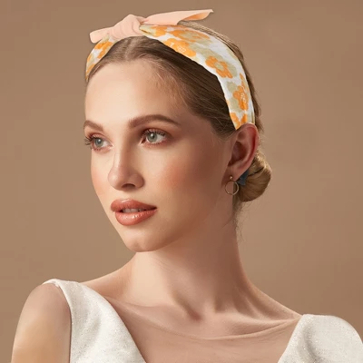 Unique Bargains Girl's Elegant Flower Pattern Headbands 6.30"x4.72"x2.05" Orange 1 Pc 1 Unique Bargains Girl's Elegant Flower Pattern Headbands 6.30"x4.72"x2.05" Orange 1 Pc
