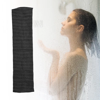Unique Bargains Elasticity Body Scrub Towel For Bathroom 39.37"x9.84" Black 1 Pc 1 Unique Bargains Elasticity Body Scrub Towel For Bathroom 39.37"x9.84" Black 1 Pc
