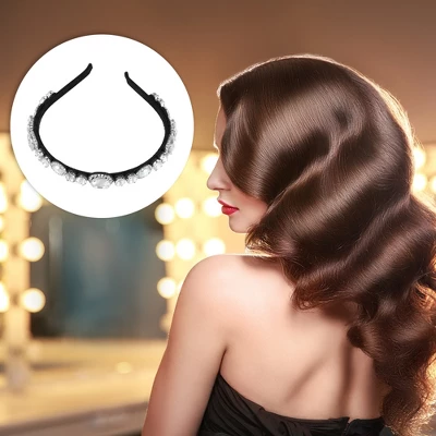 Unique Bargains Women's Bling Rhinestone Flannel Headband 5.51"x0.79" 1Pc 5 Unique Bargains Women's Bling Rhinestone Flannel Headband 5.51"x0.79" 1Pc - Image 5