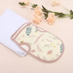 Unique Bargains Double Side Fingerless Shower Gloves 8.66"×5.43" Pink 1 Pc