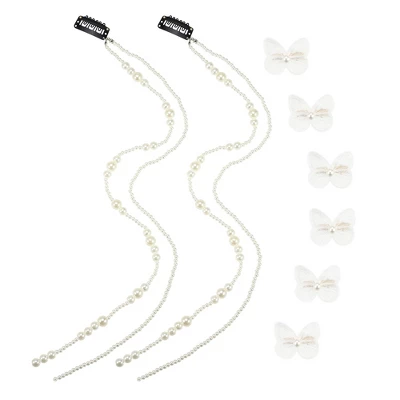 Unique Bargains Women's Long Tassel Faux Pearl Hair Chain 2 Pcs 9 Unique Bargains Women's Long Tassel Faux Pearl Hair Chain 2 Pcs - Image 9