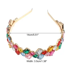 Unique Bargains Women's Metal Colorful Rhinestone Faux Crystal Headband 5.51"x1.38" 1 Pc -UNIQUE BARGAIN Shop GUEST dd123b4d d976 4b13 b827 bbac56e4cb2a