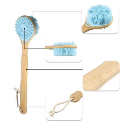 Unique Bargains Double Side Bath Brush 15.75" Length 1 Pc 2 Unique Bargains Double Side Bath Brush 15.75" Length 1 Pc - Image 2