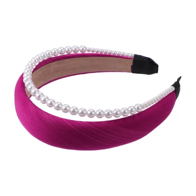 Unique Bargains Women's Fashion Double Layer Faux Pearl Sponge Headband 1.46 Inch Wide 1 Pc 11 Unique Bargains Women's Fashion Double Layer Faux Pearl Sponge Headband 1.46 Inch Wide 1 Pc - Image 11