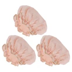Unique Bargains Double Layer Gold Stars Shower Cap Pink 3 Pcs -UNIQUE BARGAIN Shop GUEST de5c3483 8cc3 4cc7 9f81 95c52fe3ad40
