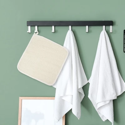 Unique Bargains Elasticity Body Scrub Towel For Shower 9.84"x9.84" Beige 1 Pc 4 Unique Bargains Elasticity Body Scrub Towel For Shower 9.84"x9.84" Beige 1 Pc - Image 4