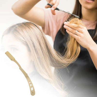 Unique Bargains Durable Straight Shave For Hair Styling Gold Tone 1 Pc 1 Unique Bargains Durable Straight Shave For Hair Styling Gold Tone 1 Pc