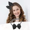 Unique Bargains Bow Headband Fashion Cute Polyester Hairband For Teenager 5.9x4.4 Inch