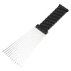 Unique Bargains Women's Metal Hair Pick Afro Comb Hairdressing Styling Tool 9.05"x2.75" Black 2Pcs