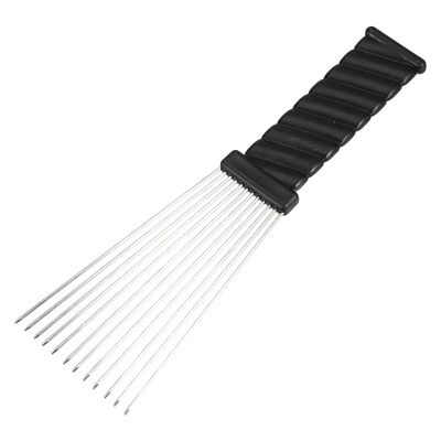 Unique Bargains Women's Metal Hair Pick Afro Comb Hairdressing Styling Tool 9.05"x2.75" Black 2Pcs 1 Unique Bargains Women's Metal Hair Pick Afro Comb Hairdressing Styling Tool 9.05"x2.75" Black 2Pcs