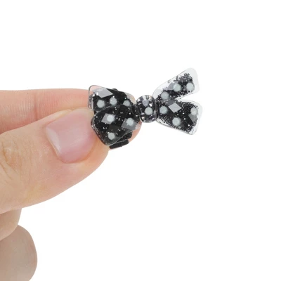Unique Bargains Base X-Shaped Bow Shoelace Charms Black 1 Pair 2 Unique Bargains Base X-Shaped Bow Shoelace Charms Black 1 Pair - Image 2