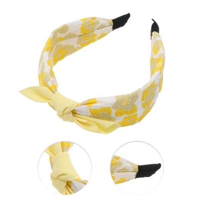 Unique Bargains Girl's Elegant Flower Pattern Headbands 6.30"x4.72"x2.05" Yellow 1 Pc 2 Unique Bargains Girl's Elegant Flower Pattern Headbands 6.30"x4.72"x2.05" Yellow 1 Pc - Image 2