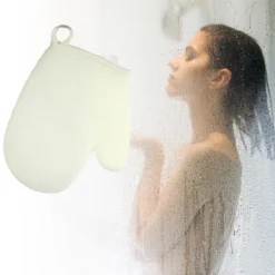 Unique Bargains Bath Shower Gloves 8.66"x7.09" White 1 Pc