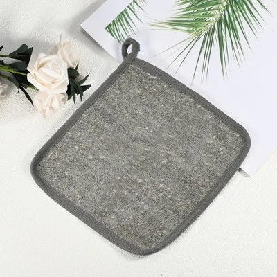 Unique Bargains Elasticity Body Scrub Towel For Shower 7.87"x7.87" Gray 1 Pc 5 Unique Bargains Elasticity Body Scrub Towel For Shower 7.87"x7.87" Gray 1 Pc - Image 5