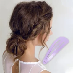 Unique Bargains Girl's Fashion Cute Flowers Hair Clips Purple 9 Pcs