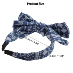 Unique Bargains Women's Double Bow Knot Fashion Headband Blue White Flower Pattern 1.34 Inch Wide 1 Pcs -UNIQUE BARGAIN Shop GUEST e18ed53a 816c 45eb 9974 12a20463e09f