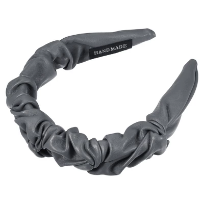 Unique Bargains Women's PU Leather Pleated Fashion Hairband Non Slip 1 Pc 9 Unique Bargains Women's PU Leather Pleated Fashion Hairband Non Slip 1 Pc - Image 9
