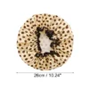 Unique Bargains Women Double Layer Large Dots Shower Cap Brown 1 Pc