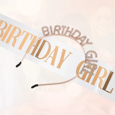 Unique Bargains Birthday Letter Sash Headband Rose Gold Tone 5 Unique Bargains Birthday Letter Sash Headband Rose Gold Tone - Image 5