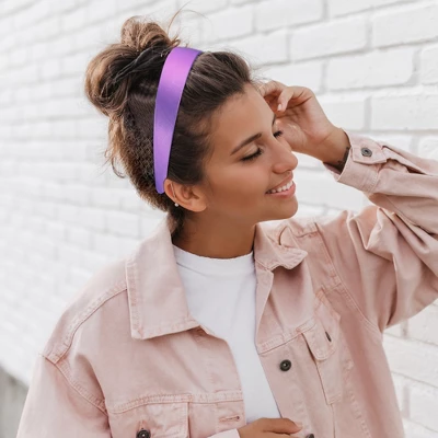 Unique Bargains Girl's Satin Headband 1.57" Wide 1 Pc 5 Unique Bargains Girl's Satin Headband 1.57" Wide 1 Pc - Image 5