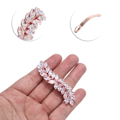 Unique Bargains Women's Leaf French Barrette Hair Clips 1 Pc 4 Unique Bargains Women's Leaf French Barrette Hair Clips 1 Pc - Image 4