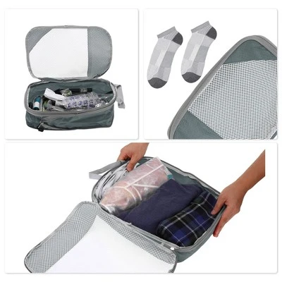 Unique Bargains Luggage Organizer Travel Bags For Travel Gray 1 Set 4 Unique Bargains Luggage Organizer Travel Bags For Travel Gray 1 Set - Image 4