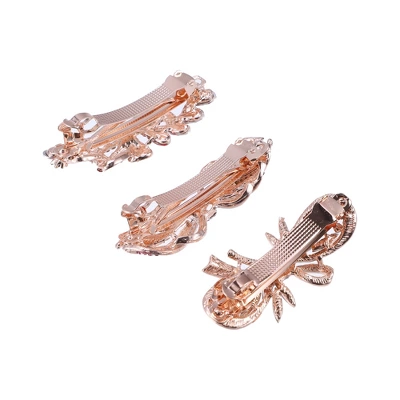 Unique Bargains Women's Sparkly Rhinestones Hair Clips Hair Barrettes Hairpin 3 Pcs 4 Unique Bargains Women's Sparkly Rhinestones Hair Clips Hair Barrettes Hairpin 3 Pcs - Image 4