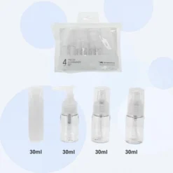 Unique Bargains Portable Travel Container Set 4 Pcs