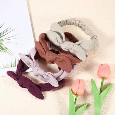 Unique Bargains Girl's Solid Soft Wide Side Knotted Headbands 7.48"x1.97" Red Purple 4 Pcs 5 Unique Bargains Girl's Solid Soft Wide Side Knotted Headbands 7.48"x1.97" Red Purple 4 Pcs - Image 5