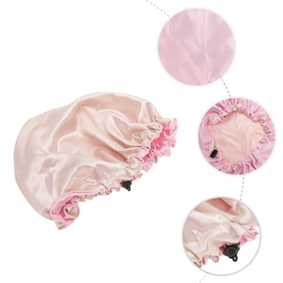 Unique Bargains Women Reusable Shower Cap For Bathroom Hotel 1 Pc 2 Unique Bargains Women Reusable Shower Cap For Bathroom Hotel 1 Pc - Image 2
