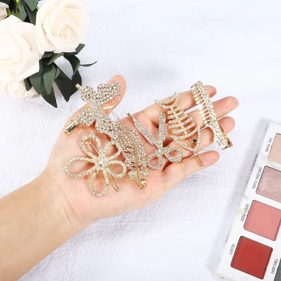 Unique Bargains Girl's Simple Cute Style Metal Hair Clips Gold Tone 1 Set Of 5 Pcs 3 Unique Bargains Girl's Simple Cute Style Metal Hair Clips Gold Tone 1 Set Of 5 Pcs - Image 3