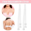 Unique Bargains ABS Non-Slip Adjustable Invisible Clear Bra Shoulder Strap Transparent 3 Pair