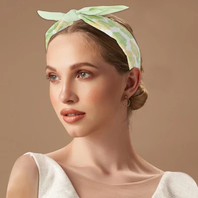 Unique Bargains Girl's Elegant Flower Pattern Headbands 6.30"x4.72"x2.05" Green 1 Pc