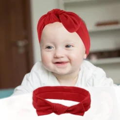 Unique Bargains Cotton Bow Headband Fashion Cute Hair Band For Teenager 7.3 Inch