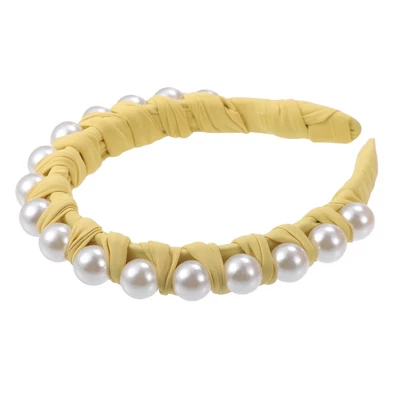Unique Bargains Women's Fashion Faux Pearl Braided Tape Headband Hairband 0.79 Inch Wide 1 Pc 6 Unique Bargains Women's Fashion Faux Pearl Braided Tape Headband Hairband 0.79 Inch Wide 1 Pc - Image 6