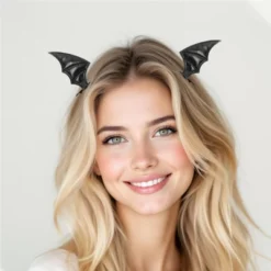 Unique Bargains Halloween Bat Design Duckbill Cli 1 Pair