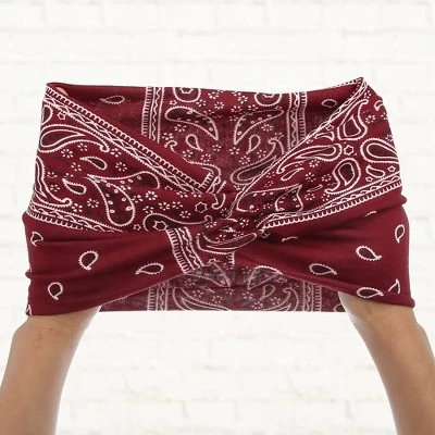 Unique Bargains Women's Yoga Elastic Headbands 7.09" Wide Multicolor 6 Pcs 5 Unique Bargains Women's Yoga Elastic Headbands 7.09" Wide Multicolor 6 Pcs - Image 5