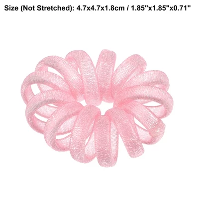 Unique Bargains Spiral Hair Ties Coil Hair Ties Hair Accessories For Women 6 Pcs 2 Unique Bargains Spiral Hair Ties Coil Hair Ties Hair Accessories For Women 6 Pcs - Image 2
