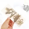 Unique Bargains Girl's Simple Cute Style Metal Hair Clips Gold Tone 1 Set Of 5 Pcs
