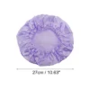 Unique Bargains Durable Double Layer Shower Cap Purple 1 Pc