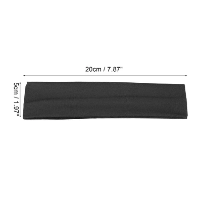 Unique Bargains Stretchy Sweatband Soft Elastic Polyester Yoga Sport Headband Black Pack Of 14 3 Unique Bargains Stretchy Sweatband Soft Elastic Polyester Yoga Sport Headband Black Pack Of 14 - Image 3