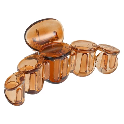 Unique Bargains Women's 3.9" Claw Clip Hair Accessories No Slip Plastic Brown 4 Unique Bargains Women's 3.9" Claw Clip Hair Accessories No Slip Plastic Brown - Image 4